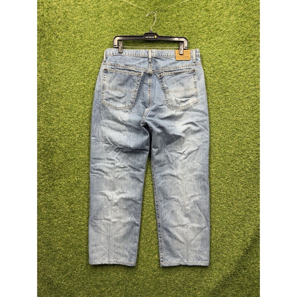 Polo Ralph Lauren Jeans Mens 36x30 Hampton Relaxed Straight Distress Light Wash